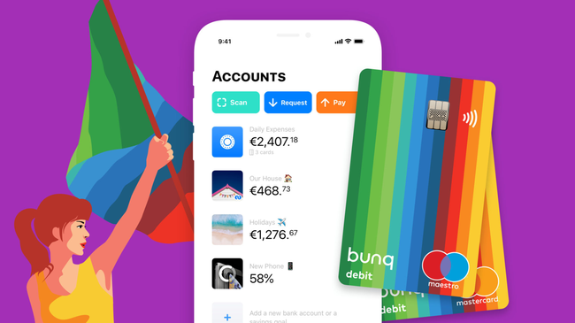 BUNQ est une banque en ligne super simple et facile à utiliser